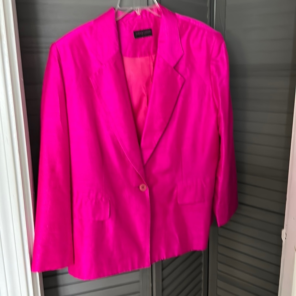 Hot Pink Silk Blazer